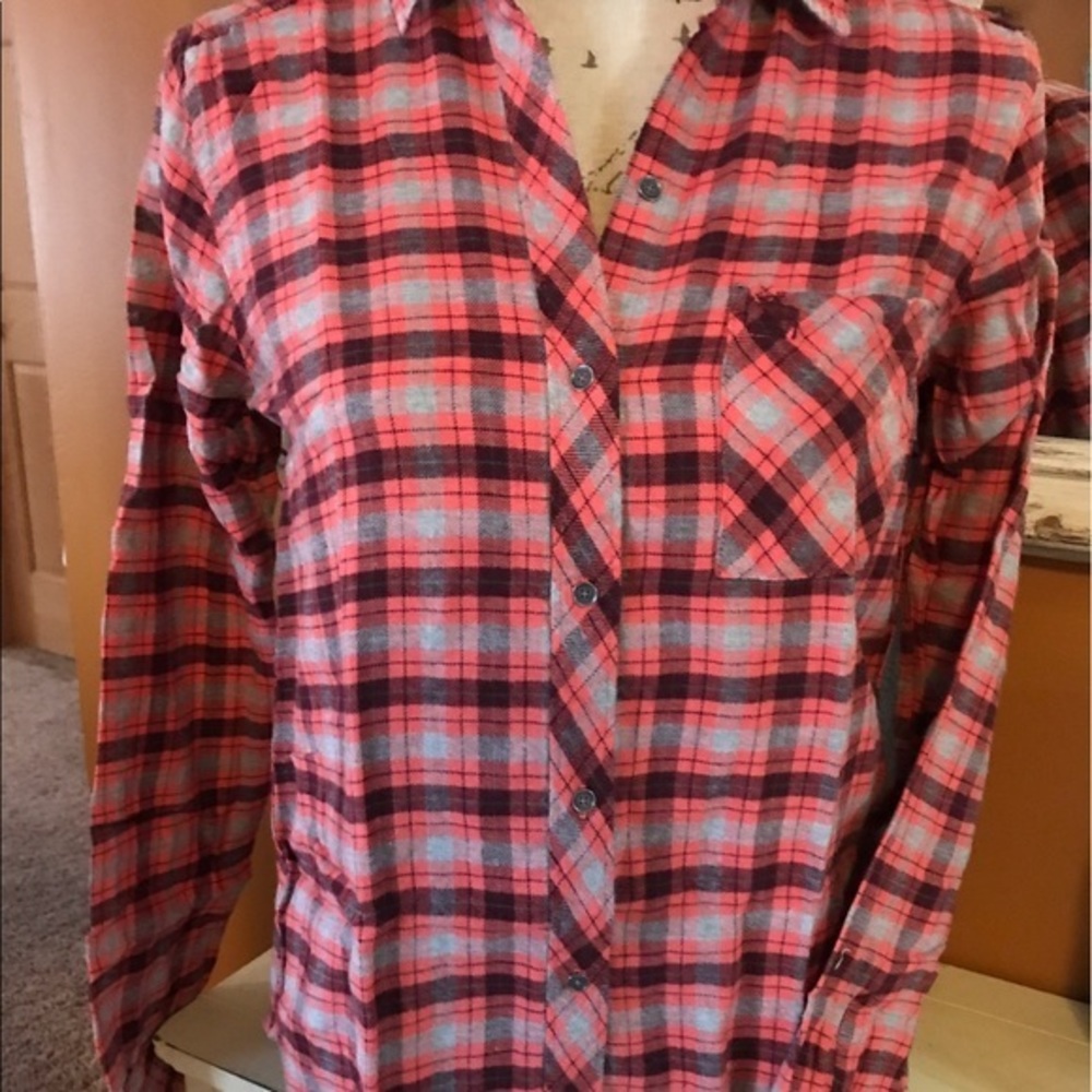 NWT Abercrombie & Fitch Classic Fit Plaid Top Sm